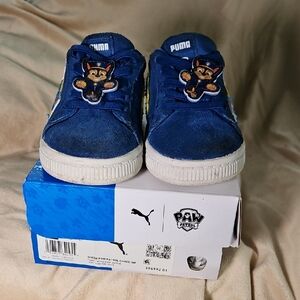 Puma Kids Blue Sneakers with Paw Patrol Design